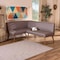Baxton Studio Odessa Mid-Century Grey Fabric and Walnut Brown Finished 2-PC Wood Dining Nook Banquette Set 175-10843-Zoro - alternate 7